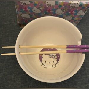 Sold Hello Kitty by Sanrio 6inch chopstick bowl
